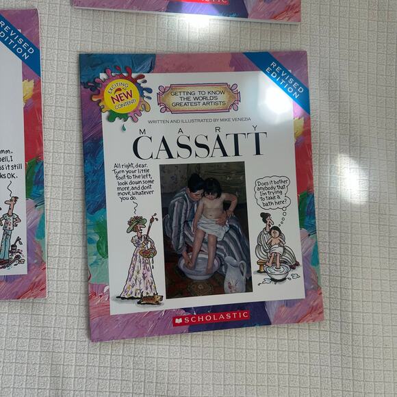 Scholastic Artists Books Set of 6 Warhol Monet Van Gogh Cassat Pollock Bernstein - Picture 7 of 9